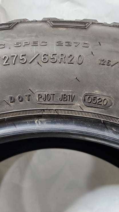 Set of 4 - LT275/65R20 Goodyear Wrangler TrailRunner AT - Used Tires