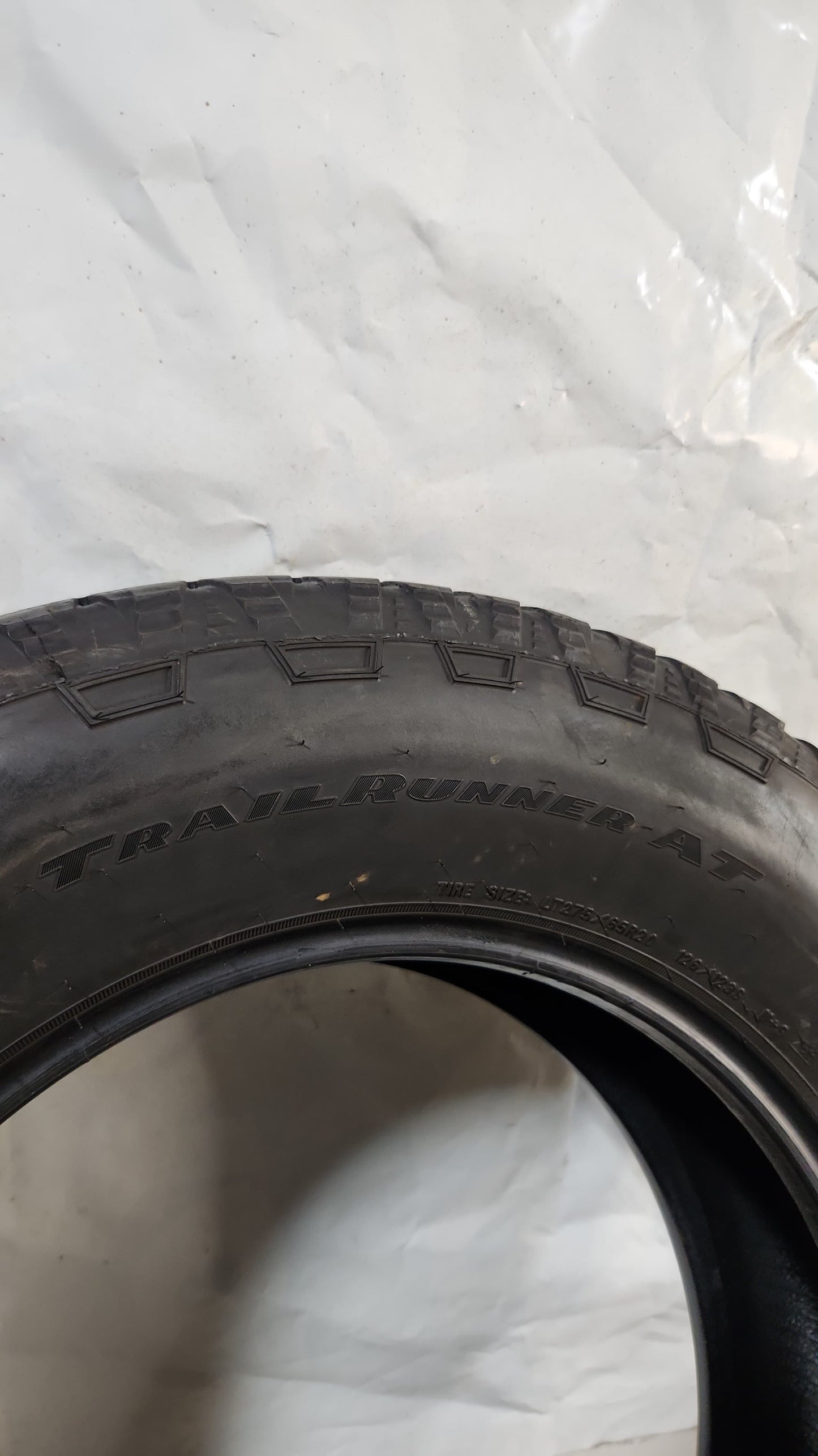 Set of 4 - LT275/65R20 Goodyear Wrangler TrailRunner AT - Used Tires