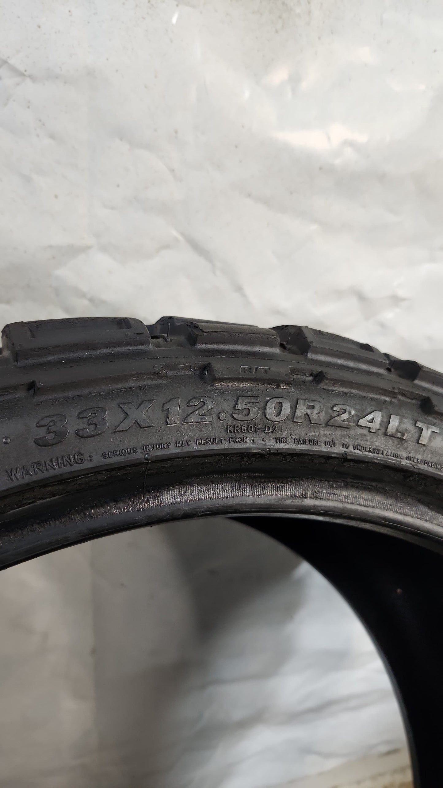  Set of 2 - 33X12.50R24 Kenda Klever R/T KR601 - Used Tires