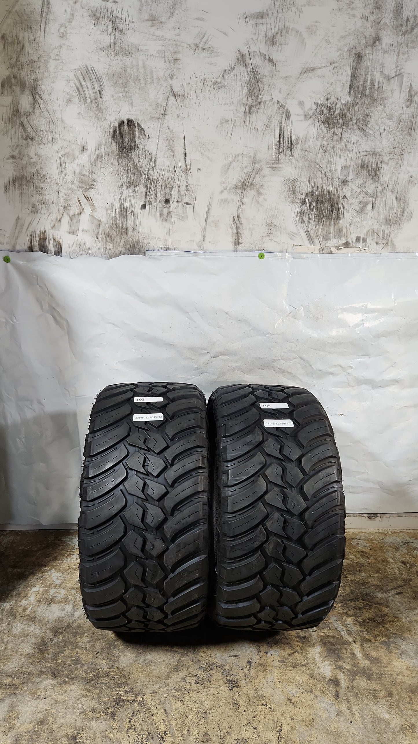 Set of 2 - 33X14.50R22 Amp Terrain Attack M/T A - Used Tires