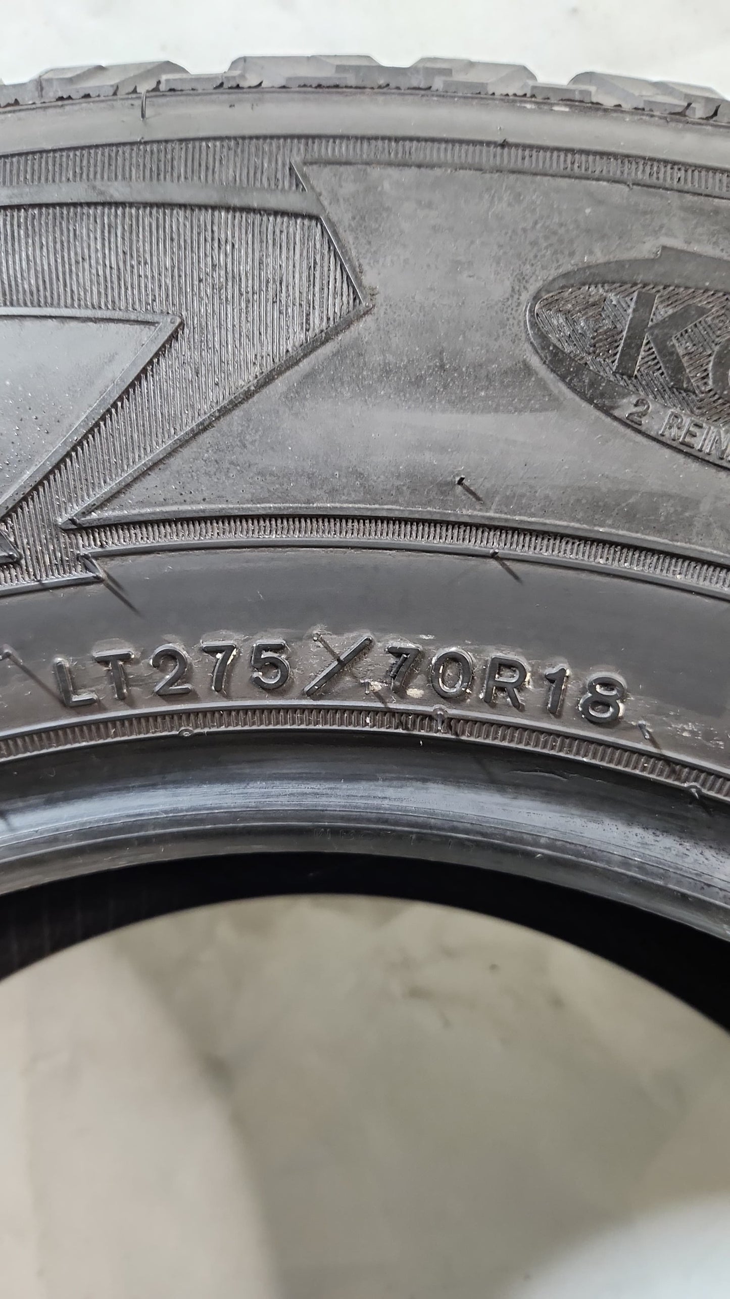 Set of 2 - LT275/70R18 Goodyear Wrangler All-Terrain Adventure Kevlar - Used Tires