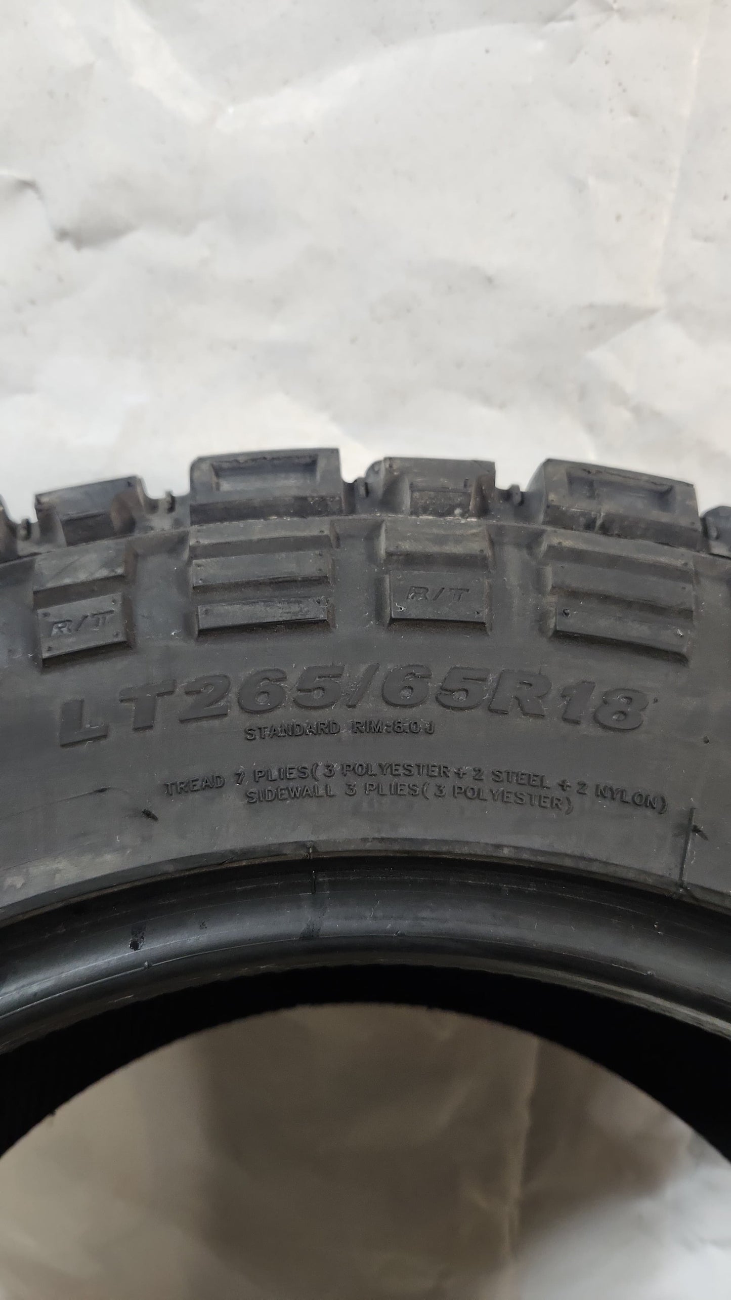 Set of 2 - LT 265/65R18 Kenda Klever R/T - Used Tires