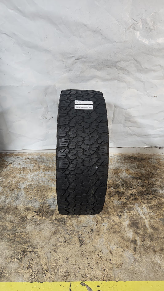 Used Tire- LT 265/60R18 BFGoodrich All-Terrain T/A KO2