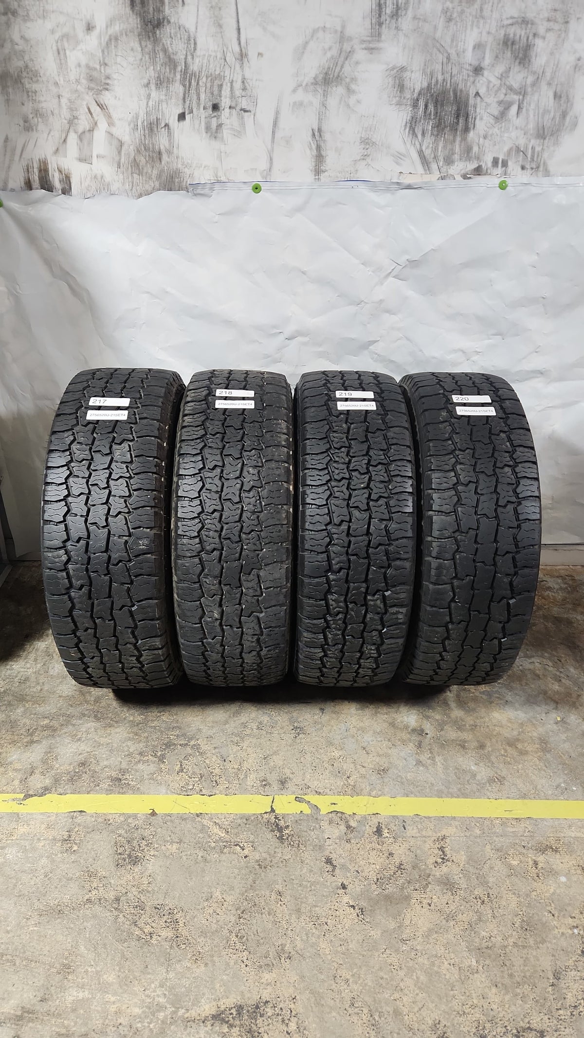 Set of 4 Used Tires - 275/65R20 Cooper Discoverer RTX