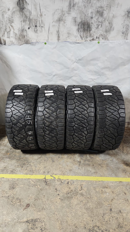 Set of 4 Used Tires - 295/55R20 Nitto Ridge Grappler