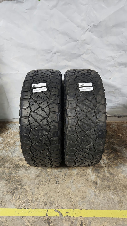 Set of 2 - 265/60R20 Nitto Ridge Grappler 7/32 - Used Tires