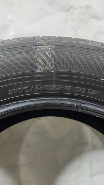 Used Tire - 265/60R20 Yokohama Geolandar X-CV G057