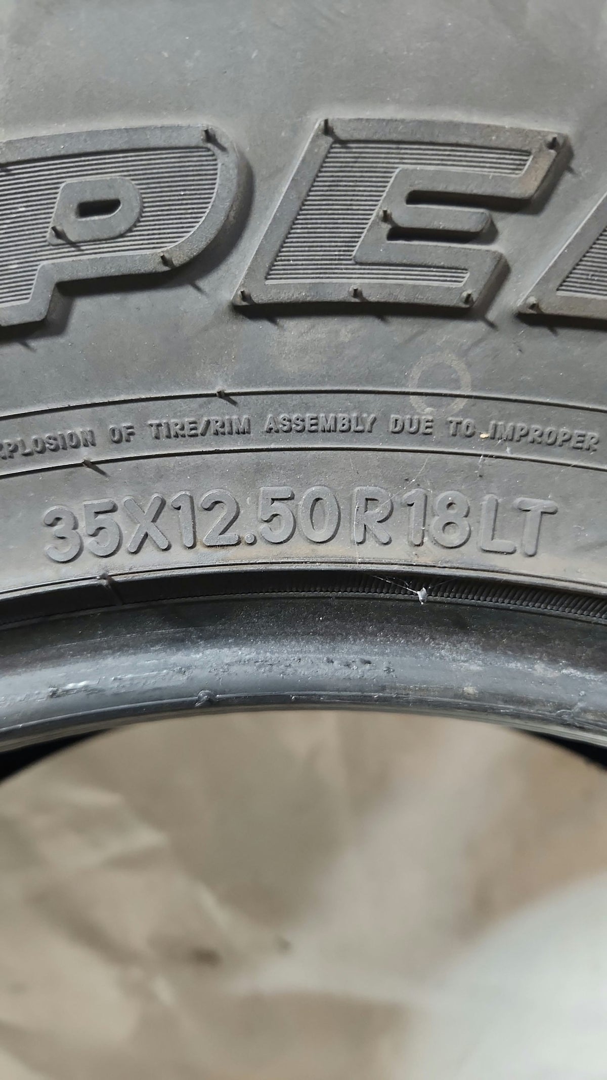 Used Tire - 35X12.50R18 Toyo Open Country A/T III