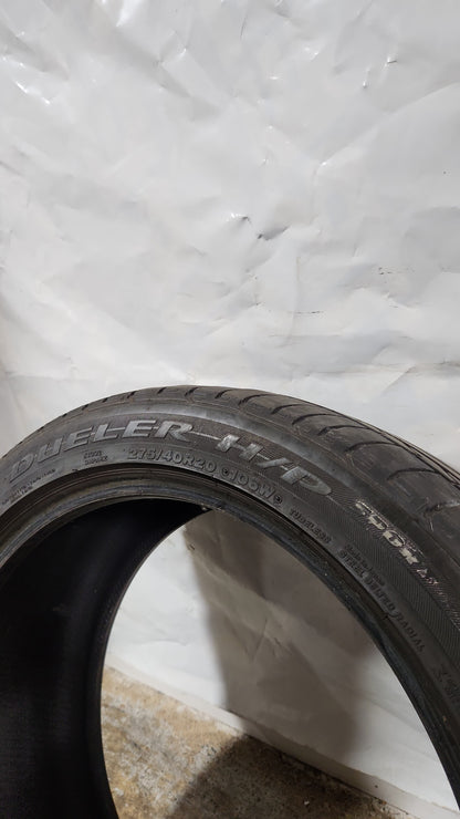 Used Tire - 275/40R20 Bridgestone Dueler H/P Sport