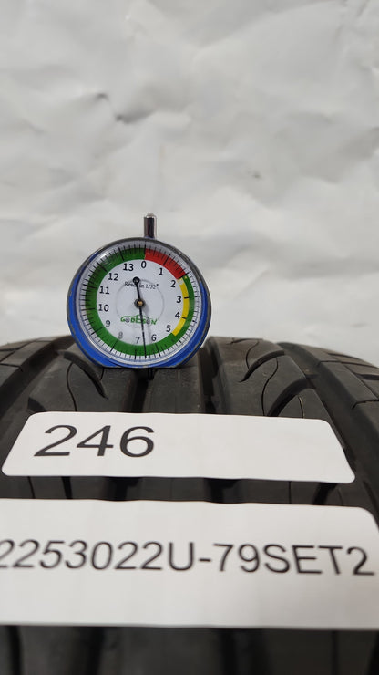 [USED] Set of 2 - 225/30R22 Delinte Thunder D7 Tires 6/32