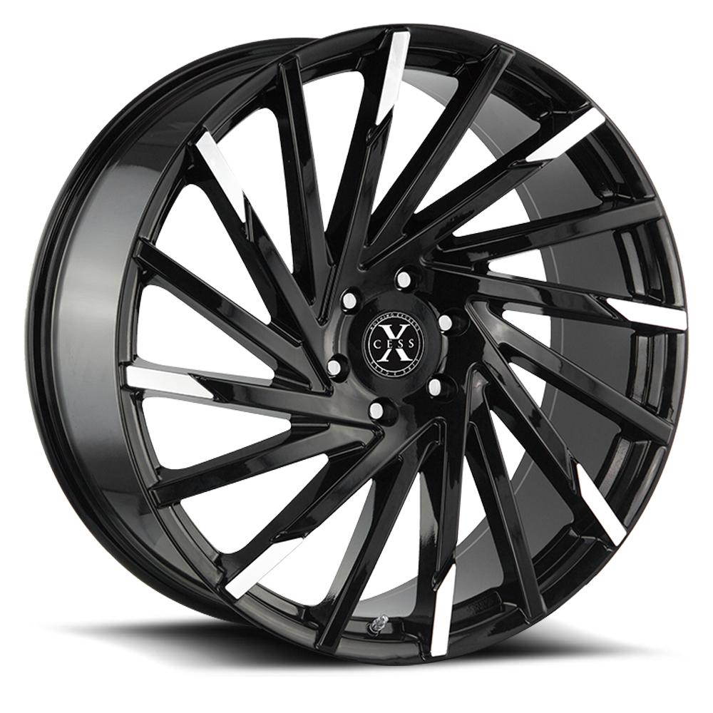 XCESS X02 X02 20X8.5 15MM 5X115 GLOSS BLACK MACHINED TIPS | X02051515GBMT