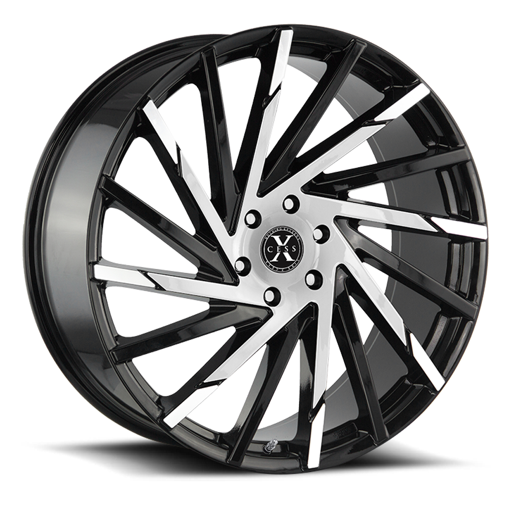 XCESS X02 X02 22X9 15MM 5X115 GLOSS BLACK MACHINED | X02251515GBM