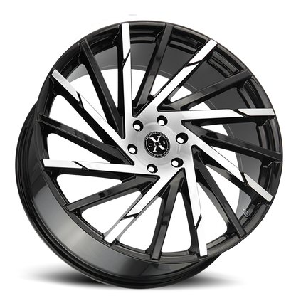 XCESS X02 X02 22X9 35MM 5X114.3 GLOSS BLACK MACHINED | X02251435GBM