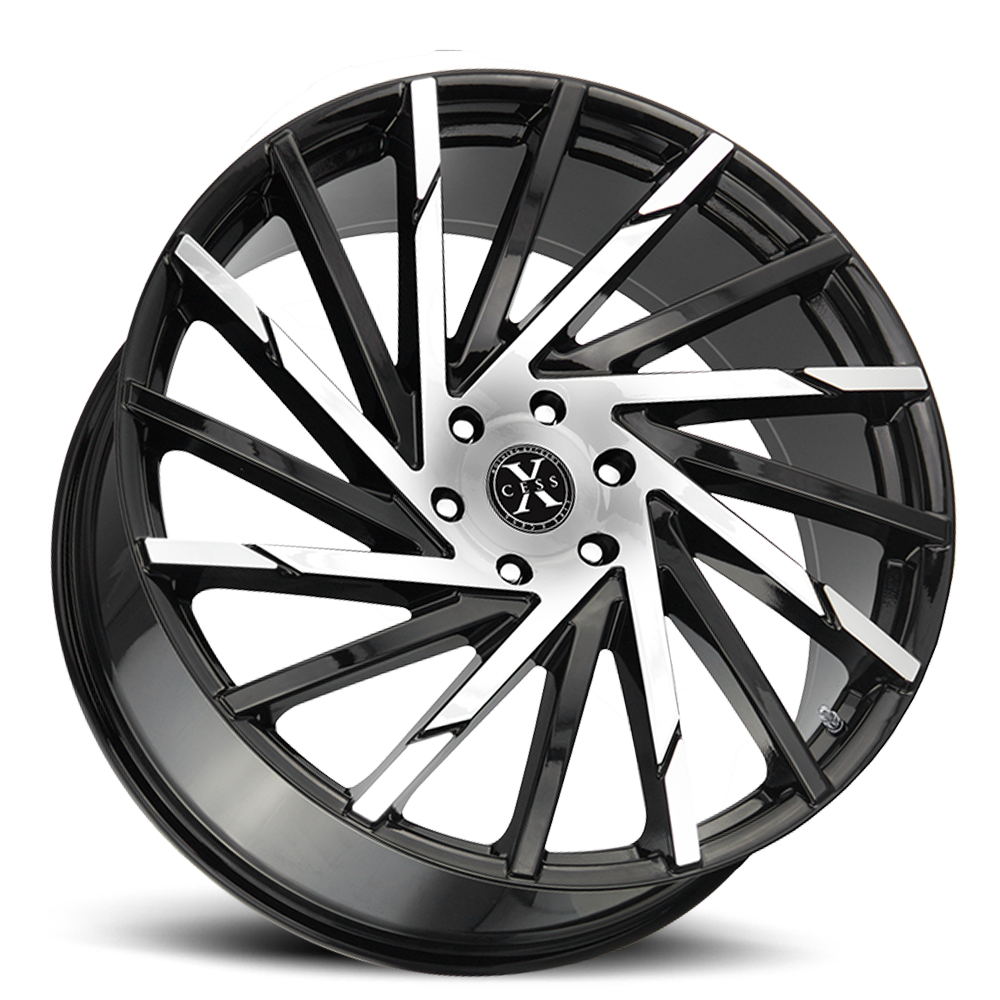 XCESS X02 X02 22X9 15MM 5X115 GLOSS BLACK MACHINED | X02251515GBM