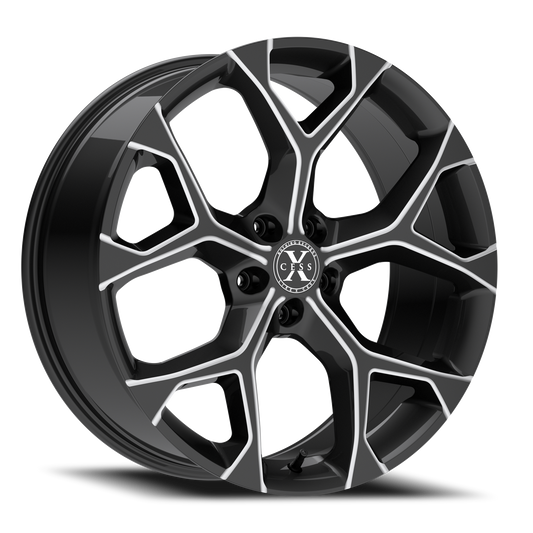 XCESS X05 5 FLAKE 22X9 35MM 5X120 GLOSS BLACK MILLED | X0529052035GBML