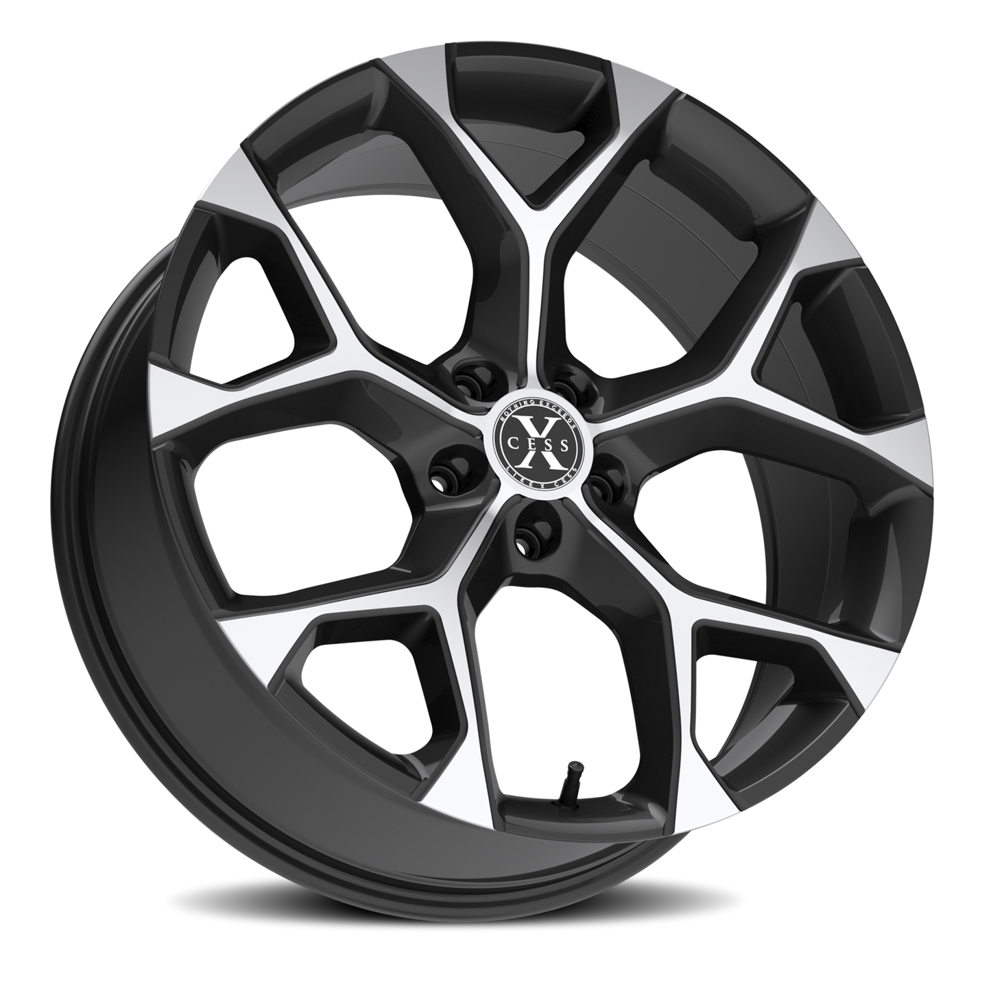 XCESS X05 5 FLAKE 20X8.5 35MM 5X100 GLOSS BLACK MACHINED | X05050035GBM