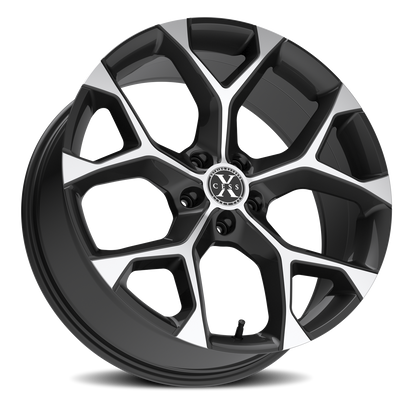 XCESS X05 5 FLAKE 20X8.5 35MM 5X100 GLOSS BLACK MACHINED | X05050035GBM