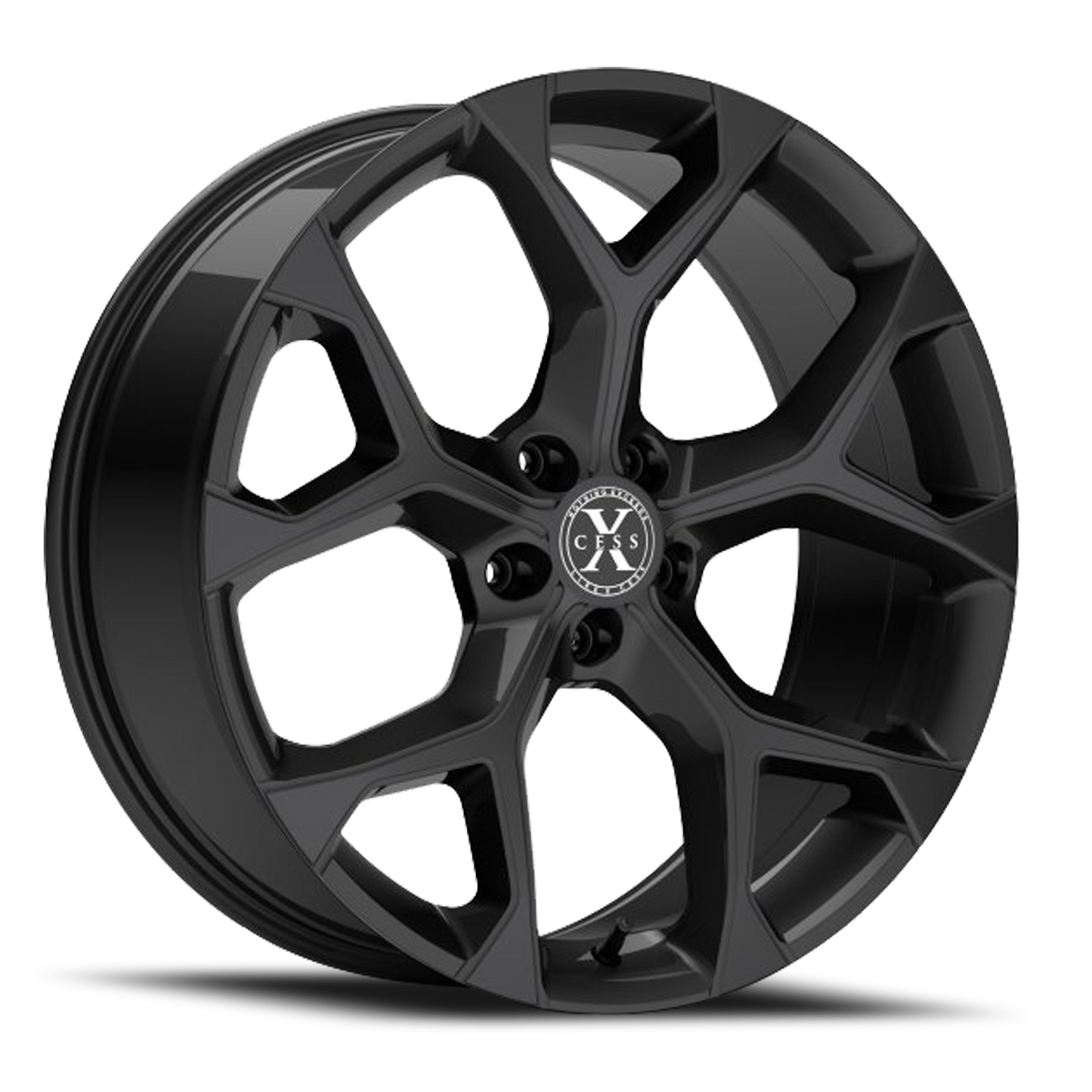XCESS X05 5 FLAKE 20X8.5 35MM 5X108 ALL GLOSS BLACK | X05050835GB