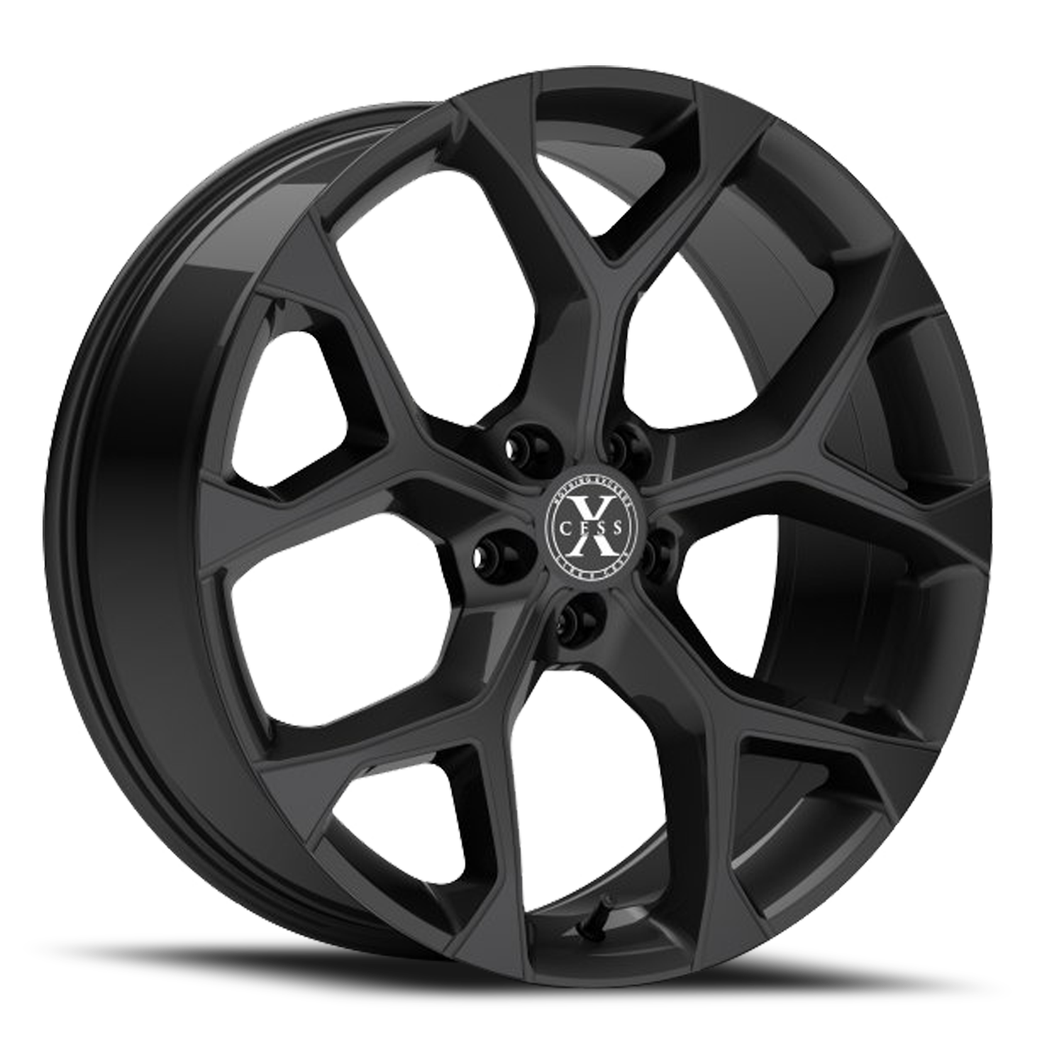 XCESS X05 5 FLAKE 20X8.5 35MM 5X114.3 ALL GLOSS BLACK | X05051435GB