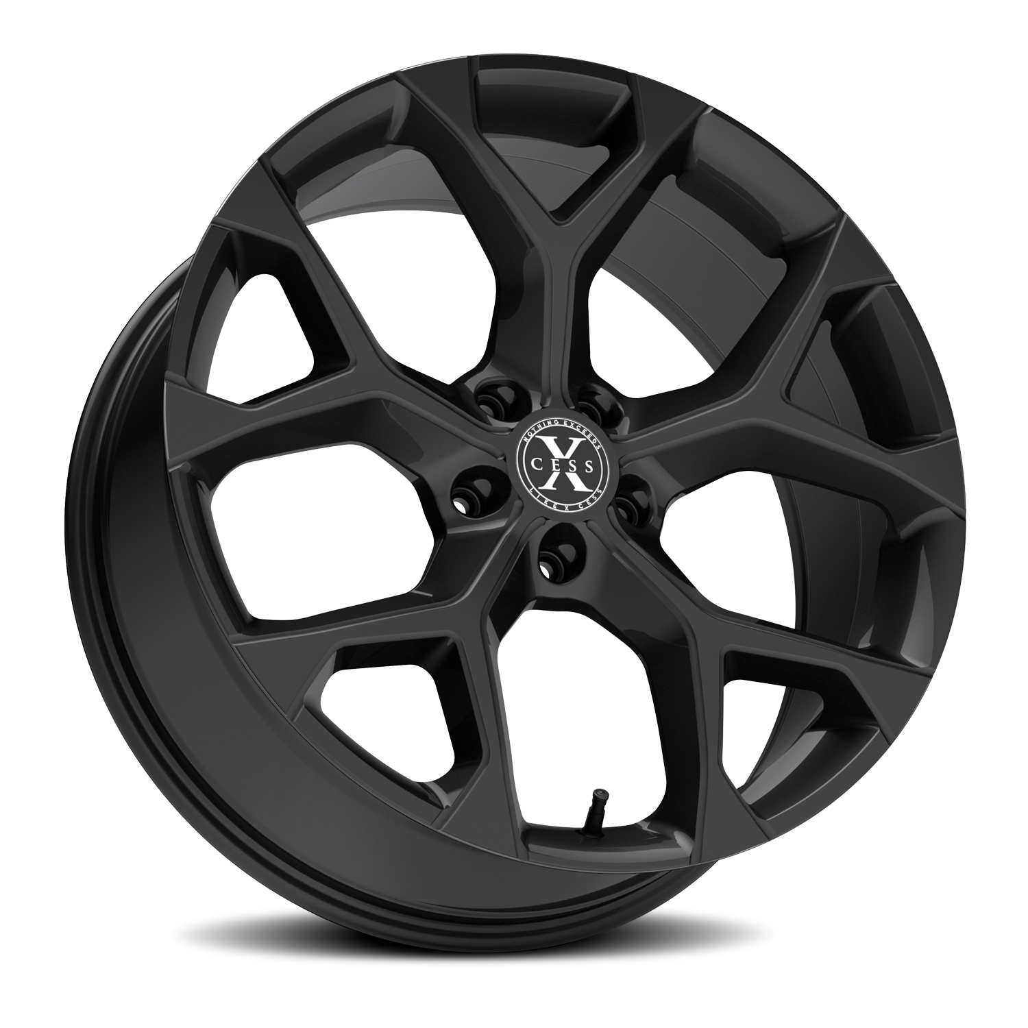 XCESS X05 5 FLAKE 24X9 15MM 5X115 ALL GLOSS BLACK | X0549051515GB