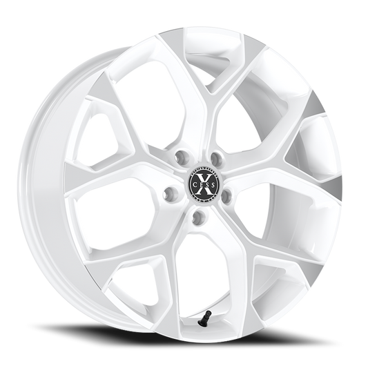 XCESS X05 5 FLAKE 22X9 35MM 5X114.3 WHITE MACHINED | X0529051435WM