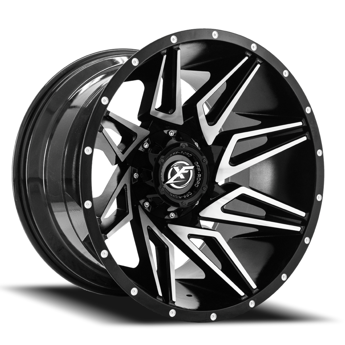 XF OFF-ROAD XF-218 20X10 -12 8X165.1/8X170 GLOSS BLACK & MACHINED