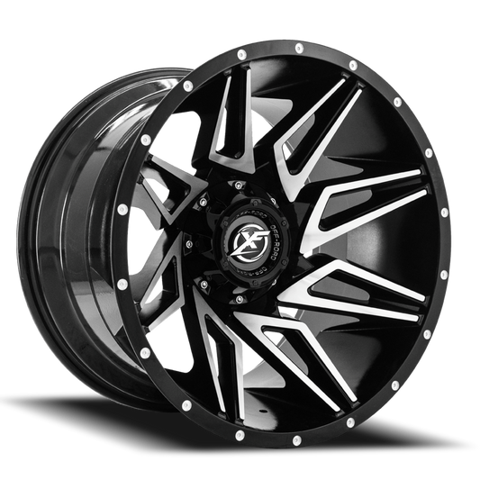 XF OFF-ROAD XF-218 20X10 -12 8X165.1/8X170 GLOSS BLACK & MACHINED