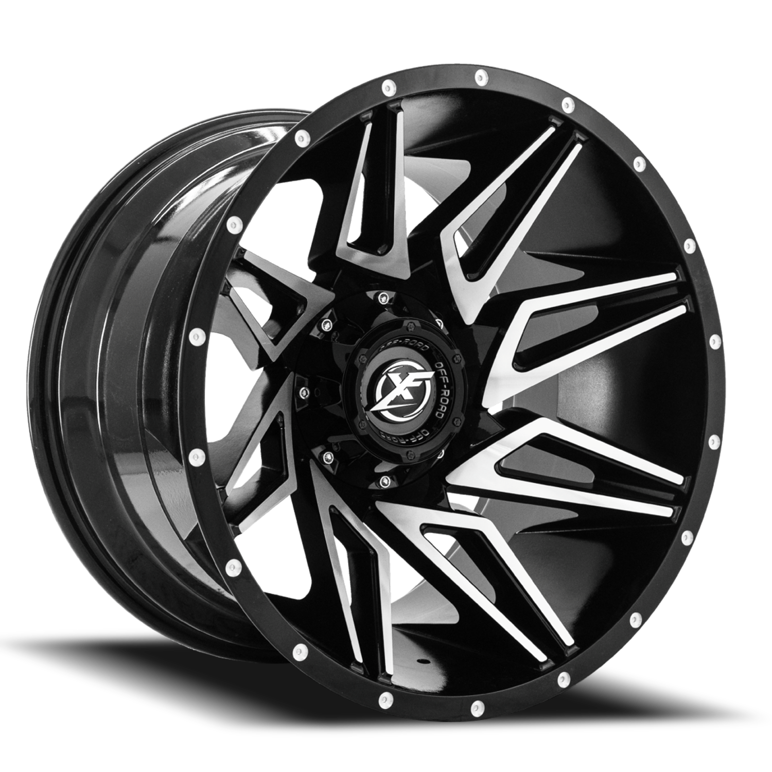 XF OFF-ROAD XF-218 20X9 12 5X127/5X139.7 GLOSS BLACK & MACHINED