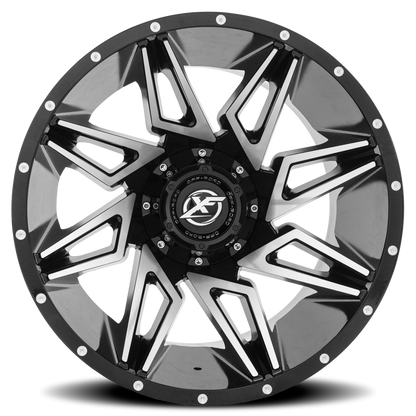 XF OFF-ROAD XF-218 20X10 -12 8X165.1/8X170 GLOSS BLACK & MACHINED