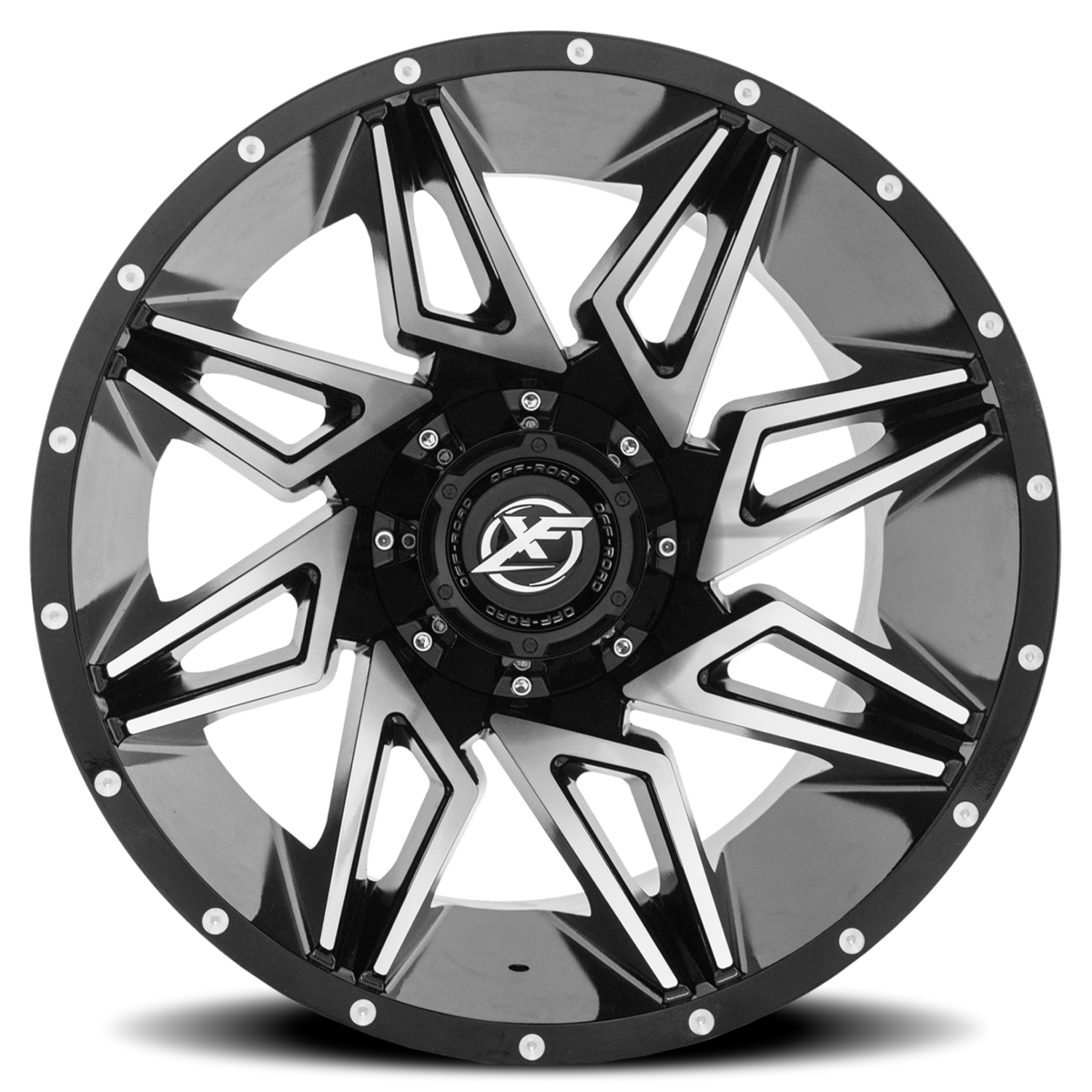 XF OFF-ROAD XF-218 20X9 12 5X139.7/5X150 GLOSS BLACK & MACHINED