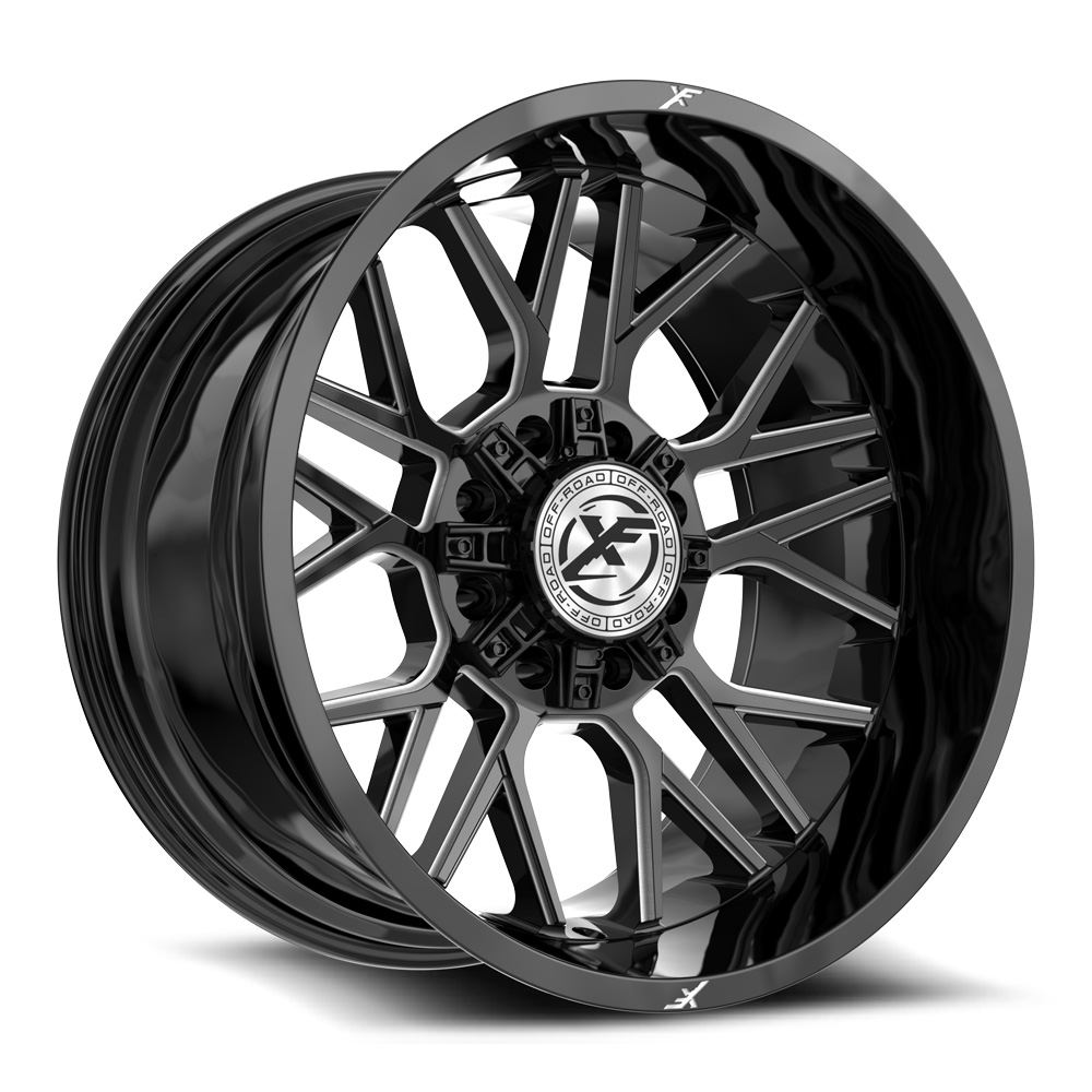 XF OFF-ROAD XF-235 20X12 -44 BLANK 8X GLOSS BLACK & MILLED
