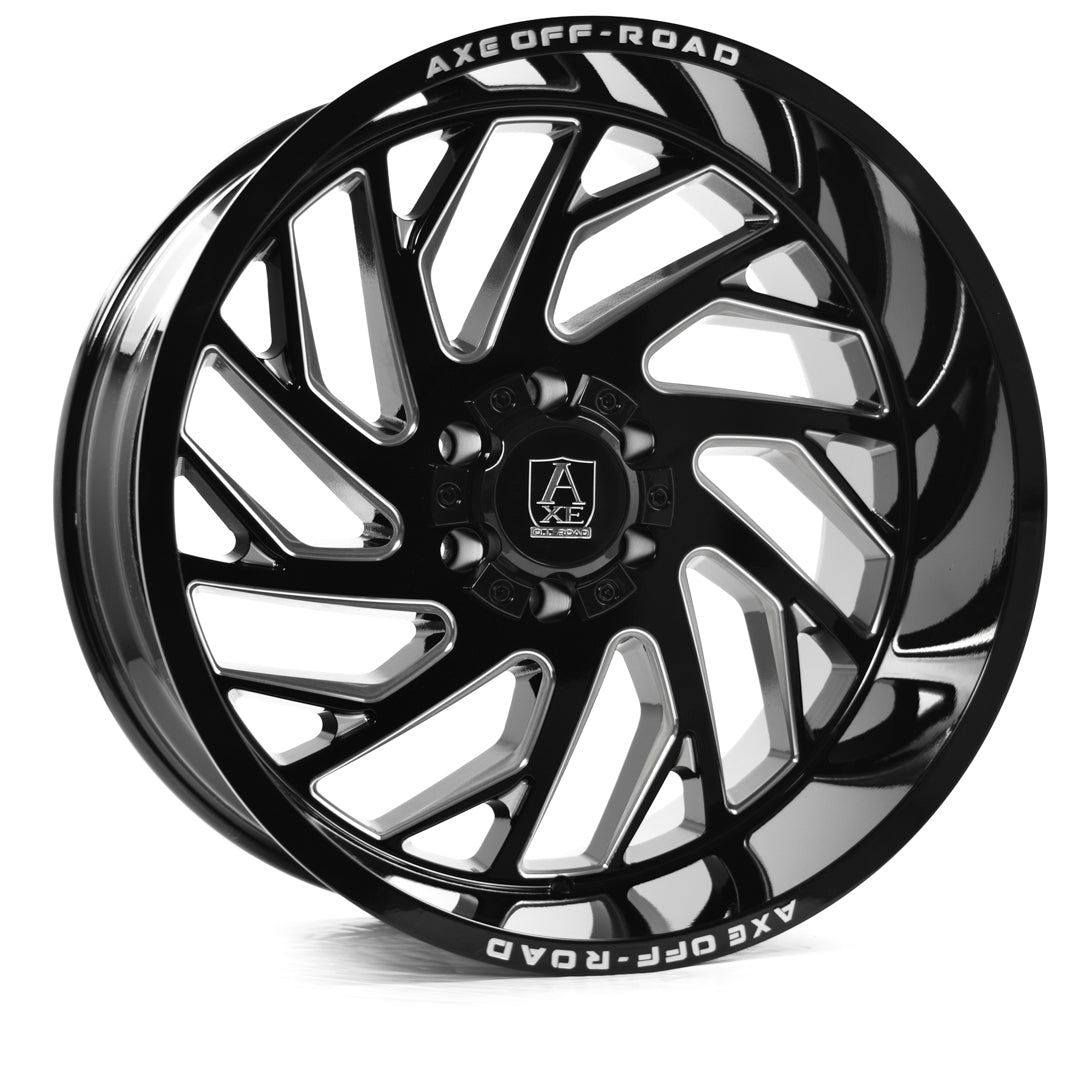 AXE Zeus 22x12 -44 8x170 Gloss Black Milled