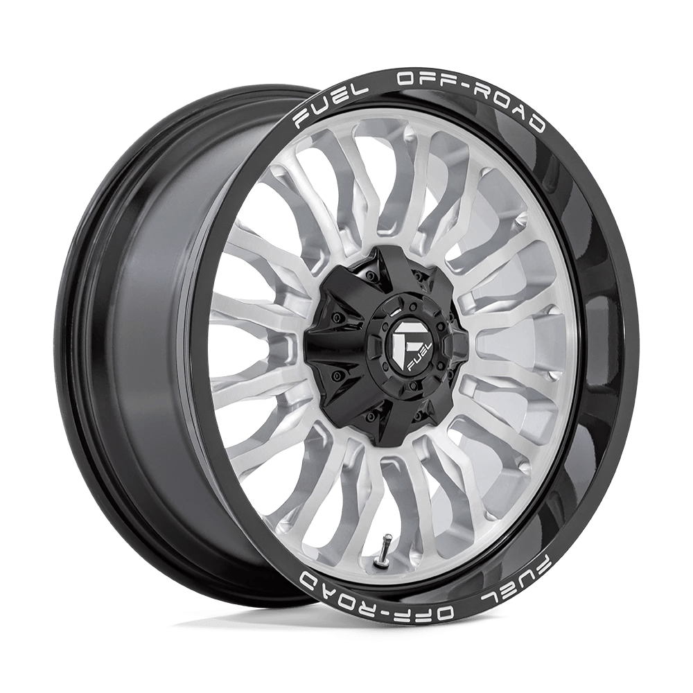 Fuel 1PC D798 ARC 20X9 1 5X139.7/5X150/5X5.5/150 Silver Brushed Face With Milled Black Lip