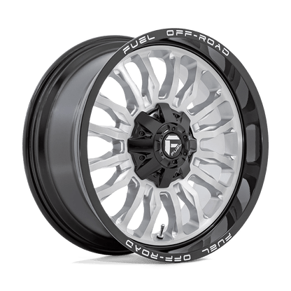 Fuel 1PC D798 ARC 20X9 1 8X170/8X6.7 Silver Brushed Face With Milled Black Lip