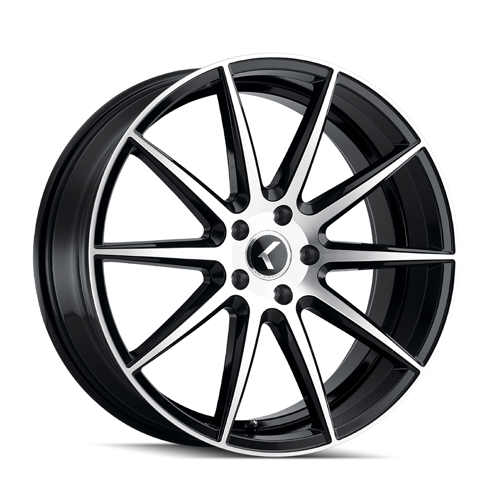 Kraze KR194 Cosmos - 20x8.5 38mm 5x114.3 (5x4.5) Gloss Black Machined Wheel | KR194-2865BM38