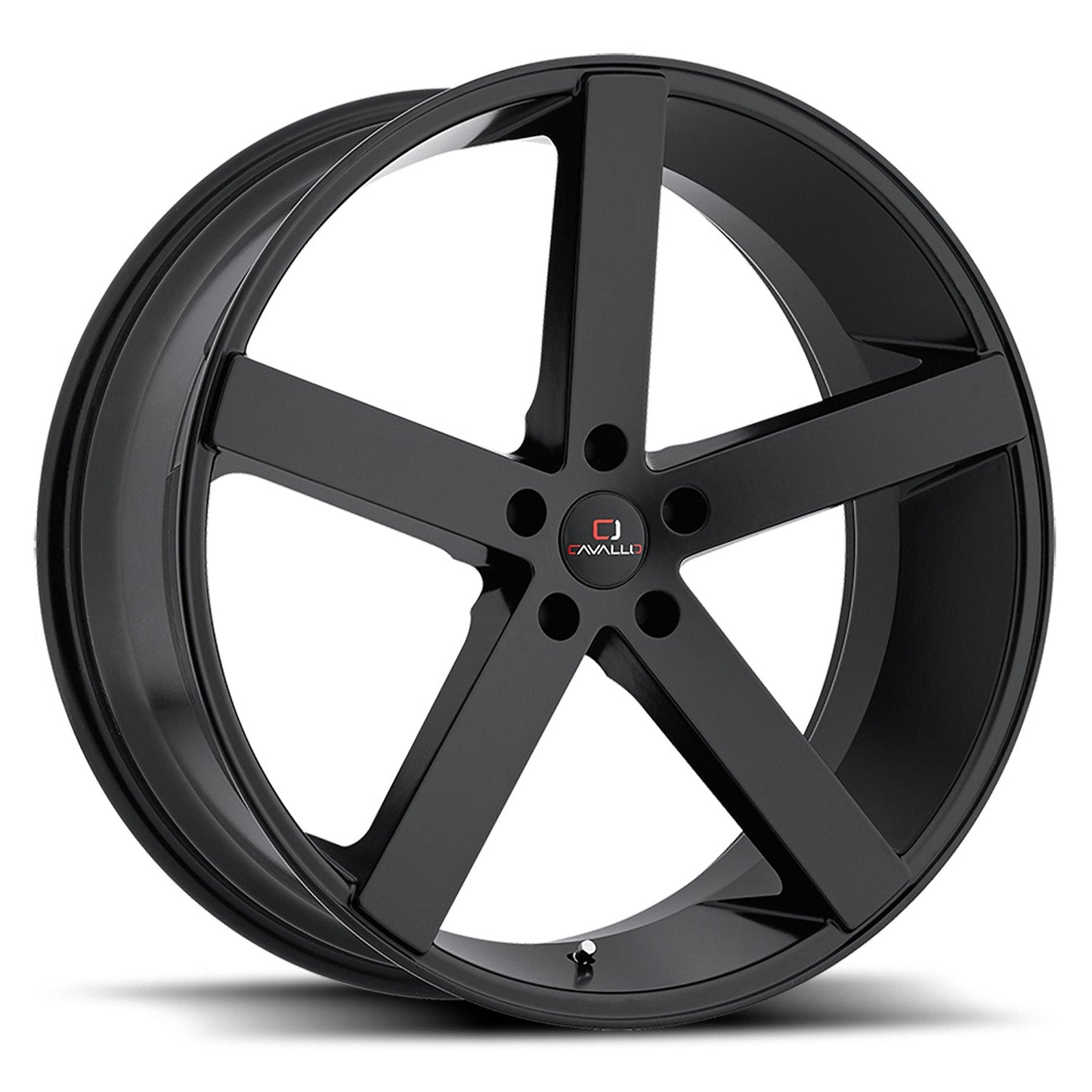 CAVALLO CLV-5 20X8.5 35 5X114.3 GLOSS BLACK & RED