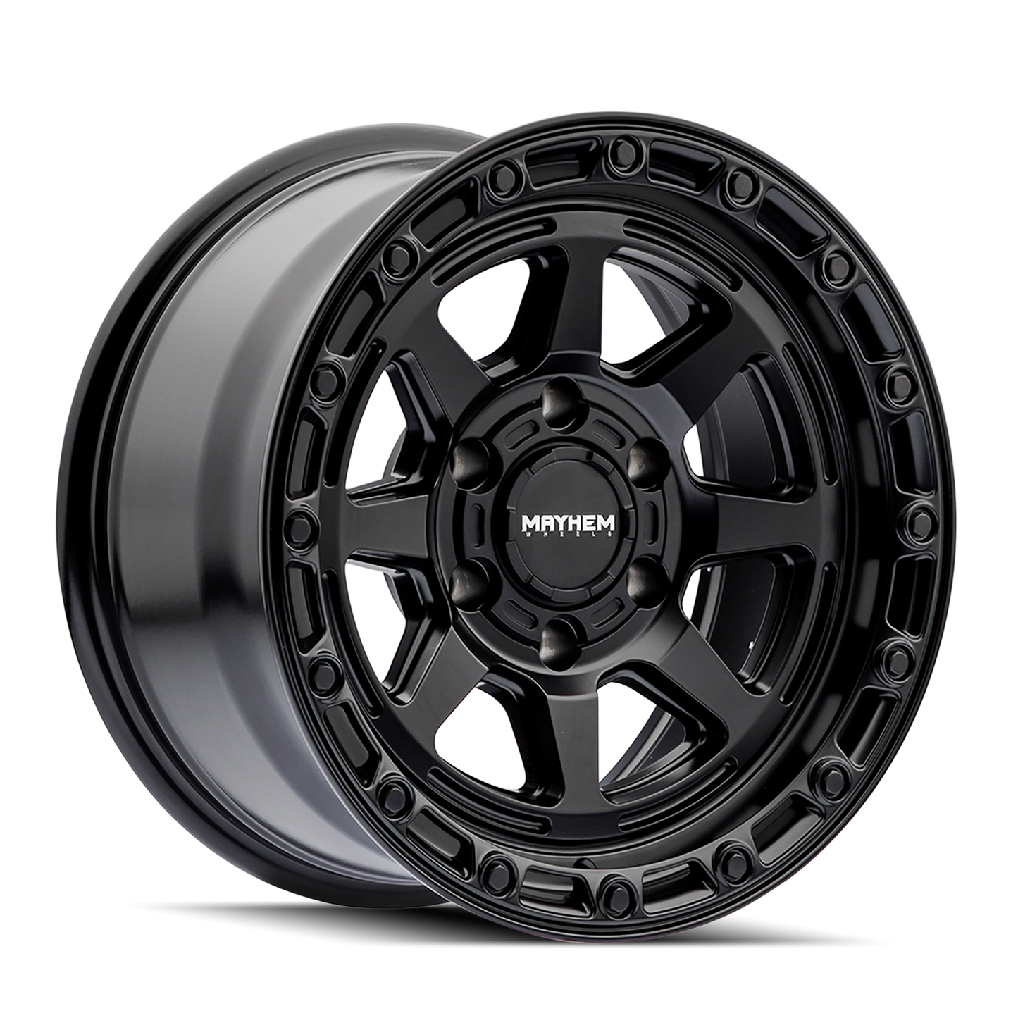 Mayhem 8306 Ridgeline - 17x8.5 0mm 6x139.7 Black Wheel | 8306-7883MB