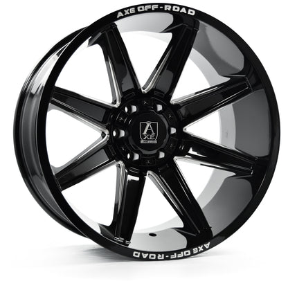 AXE Artemis 24x14 -76 8x165.1 (8x6.5) Gloss Black Milled