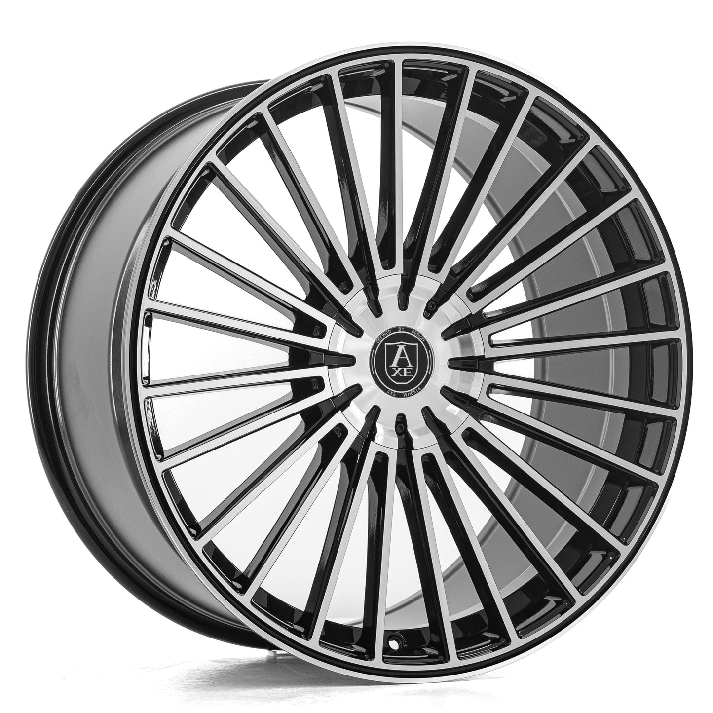 AXE EX50 20x8.5 25 5x110 BLACK AND POLISHED FACE