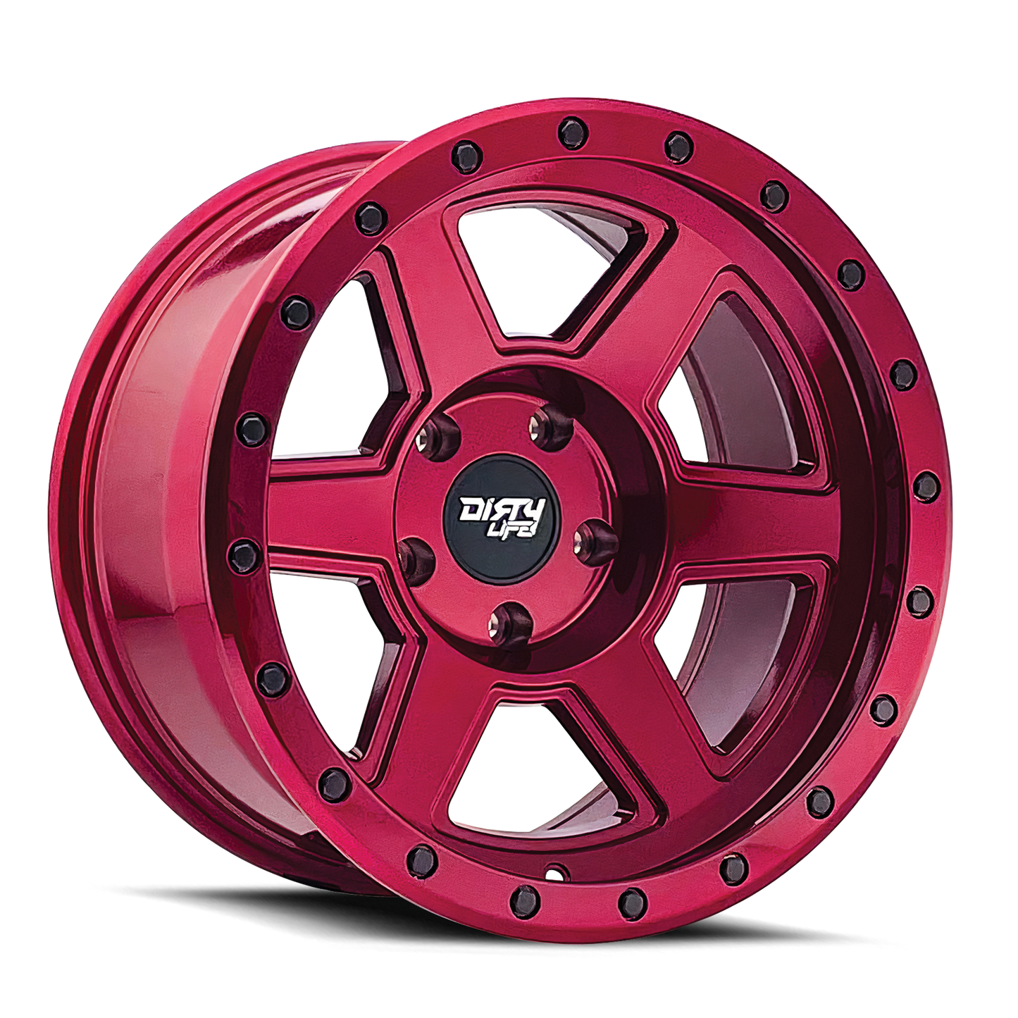 Dirty Life Compound - 18x9 -12mm 6x135 Crimson Candy Red Wheel | 9315-8936R12