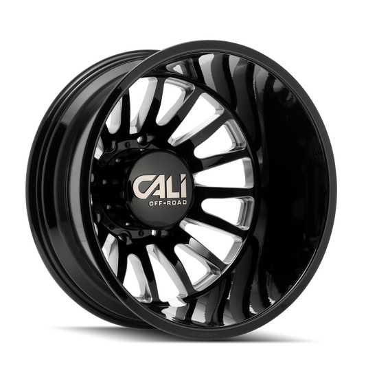 CALI OFF-ROAD SUMMIT DUALLY 9110D 20X8.25 -232MM 8x200 REAR GLOSS BLACK/MILLED SPOKES