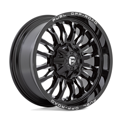 Fuel 1PC D795 ARC 20X9 1 8X170/8X6.7 Gloss Black Milled
