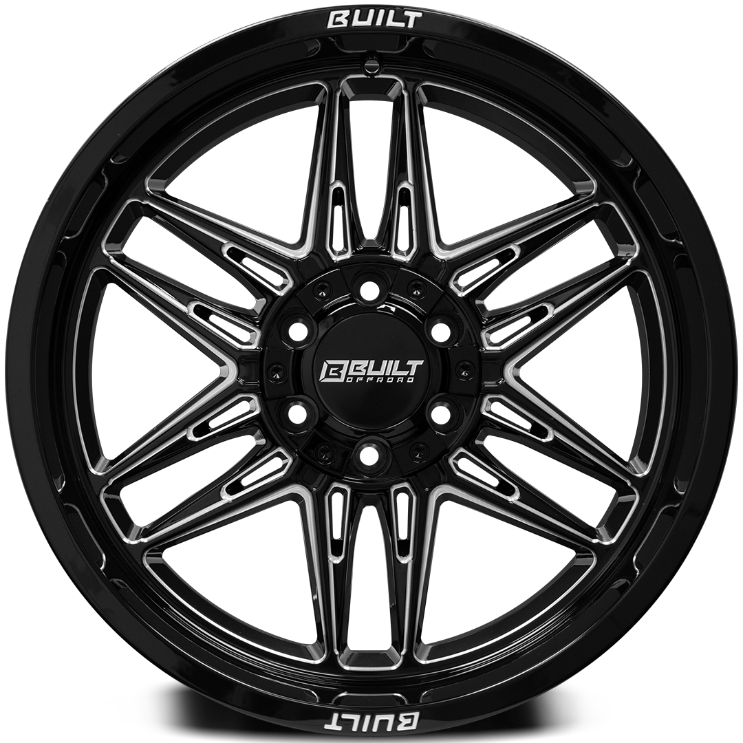 Built Offroad BTO-5 22x12 -44mm 6x135-6x139.7 Gloss Black