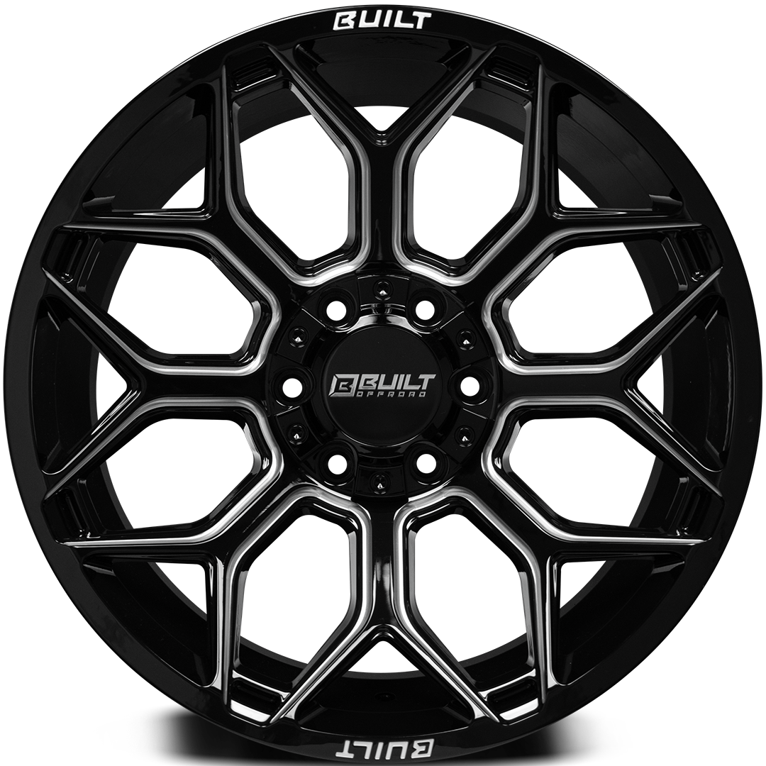Built Offroad BTO-4 20x10 -19mm 6x135-6x139.7 Gloss Black