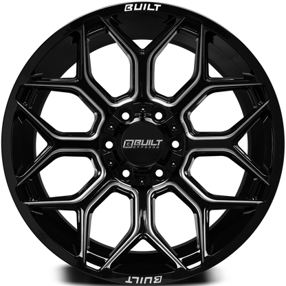 Built Offroad BTO-4 20x10 -19mm 6x135-6x139.7 Gloss Black