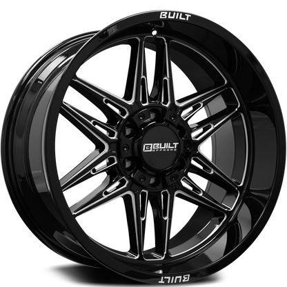 Built Offroad BTO-5 22x12 -44mm 6x135-6x139.7 Gloss Black