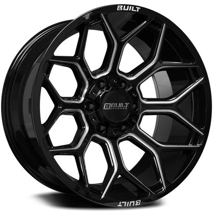 Built Offroad BTO-4 20x10 -19mm 6x135-6x139.7 Gloss Black