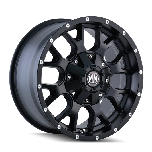 Mayhem Warrior 8015 - 18x9 -12mm 8x170 Matte Black Wheel | 8015-8970B