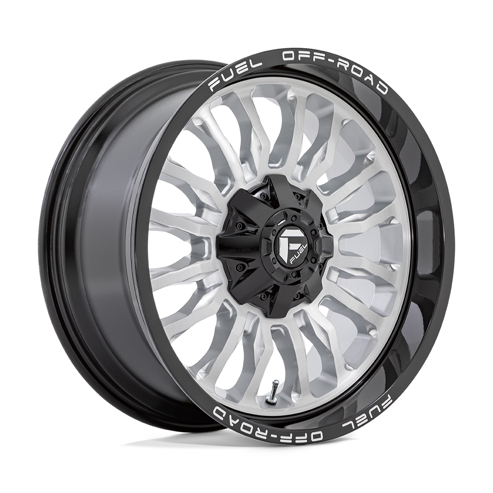Fuel 1PC D798 ARC 20X9 1 5X139.7/5X150/5X5.5/150 Silver Brushed Face With Milled Black Lip