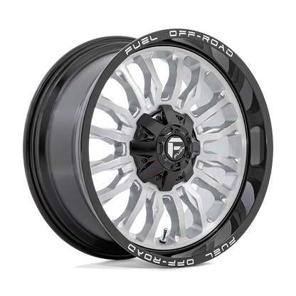 Fuel 1PC D798 ARC 20X9 1 5X139.7/5X150/5X5.5/150 Silver Brushed Face With Milled Black Lip
